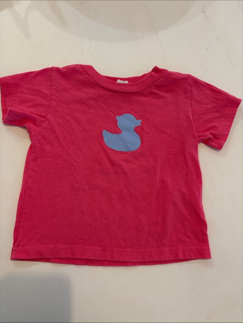 Nantucket Town Pool Hot Pink Tee with Light Blue Duck 2t